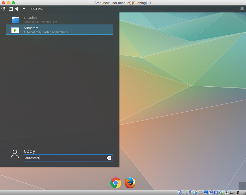 KDE Plasma Find Autostart Manager