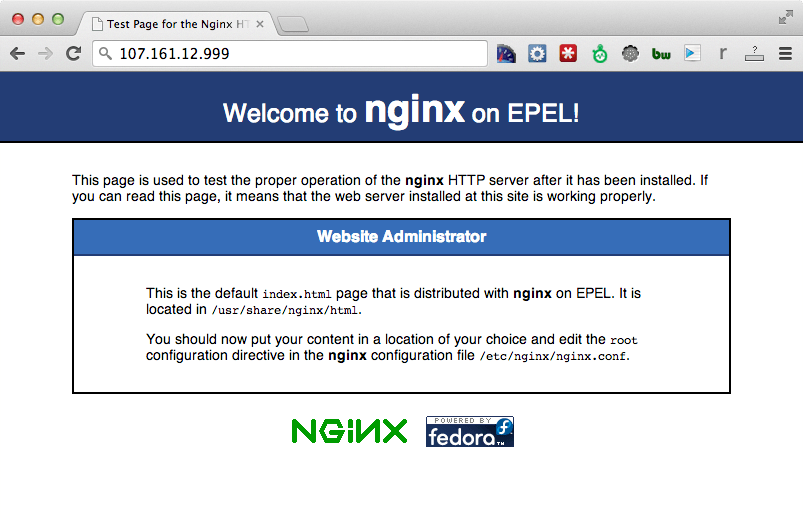Default nginx HTTP server landing page