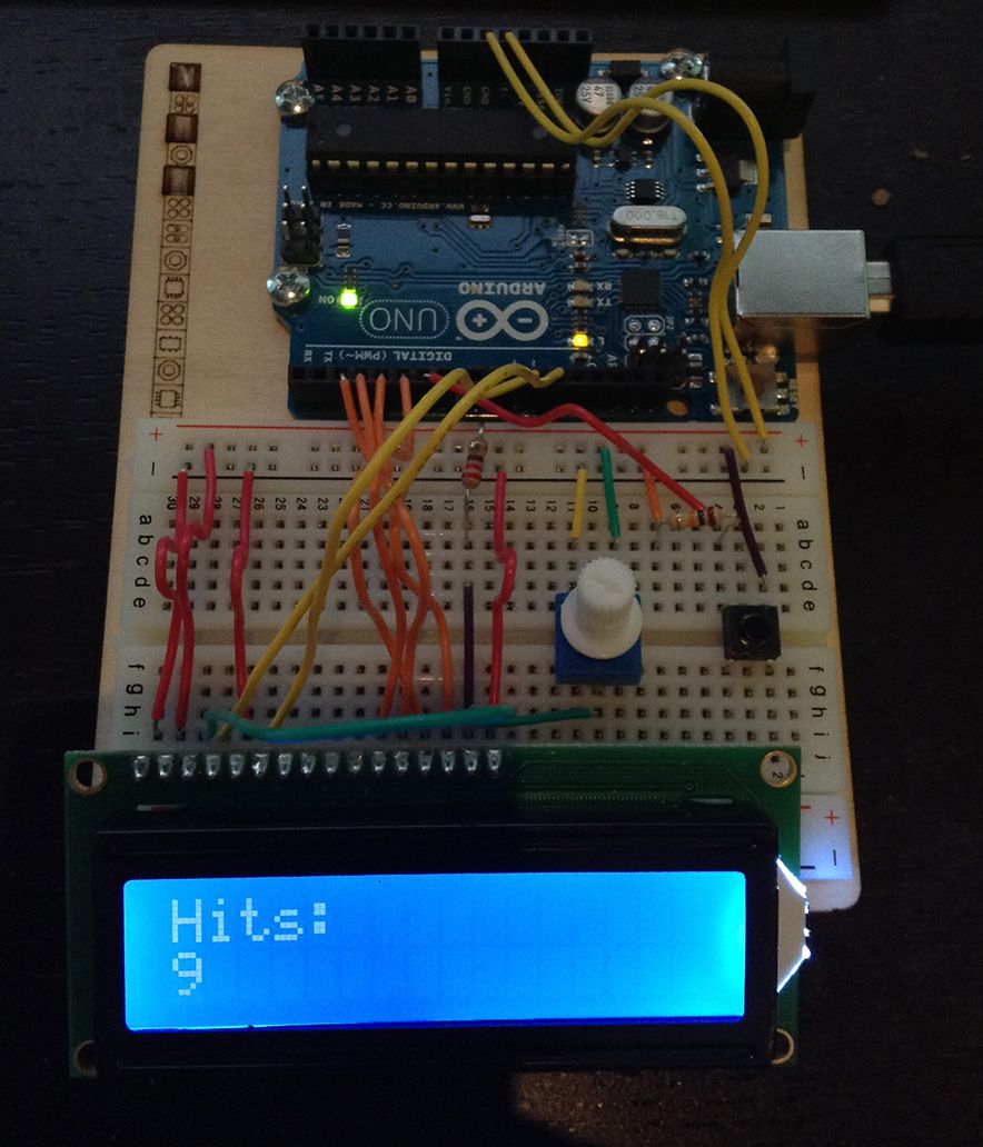 Simple Hit Counter on Arduino Uno - After Clicking